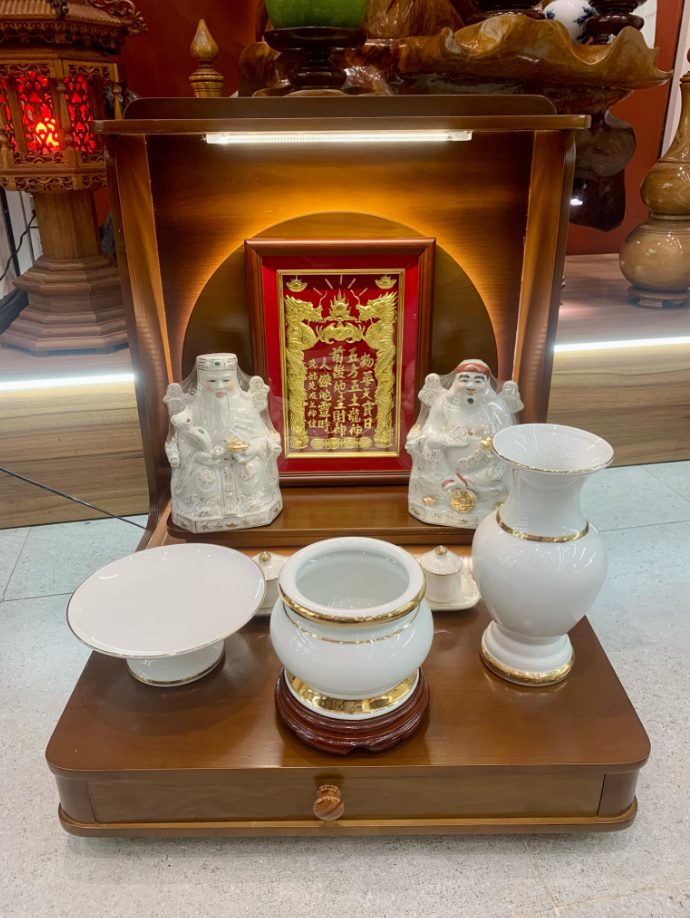 Bài Vị Thần Tài Thổ Địa Hiệu Ứng 3D